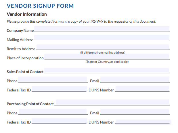 CPS_Vendor Form